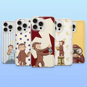 Funny Monkey Phone Case Meme Cartoon Cute Cover for iPhone 17, 17e, 16, 15, 14, 13, 12