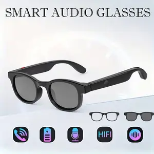 Smart Glasses with Speaker and Microphone, Wireless Music and Hands-Free Calling, Camera Remote Control and USB-C Charging, Unisex Accessory