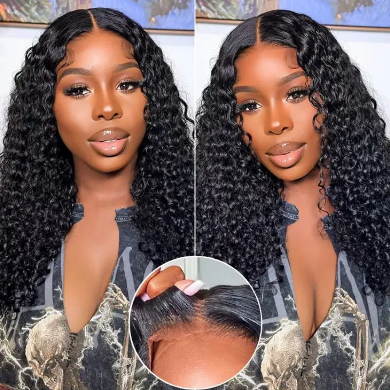 7x5 Black Color Jerry Curly Wig