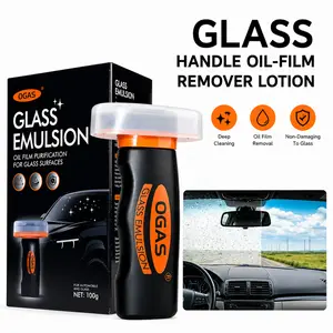 OGAS Car Oil Film Cleaner, Automotive Handheld Oil Flmr Cream,Car Glass Cleaner & Windshield Film Remover, Easy Handle Glass Emulsion Cleaner for Car Windows, Removes Water Spots, Dirt & Haze for a Clear Driving View and Daily Glass Care Use