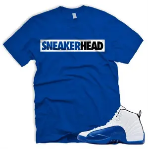 Unisex T-shirt to match Jordan 12 Blueberry Game Royal Blue White Black Sneaker - SNHD. 100% Cotton for Casual Wear. Comfortable Summer Unisex T-Shirt to match Jordan Sneaker. Streetwear Style. urban outfitters