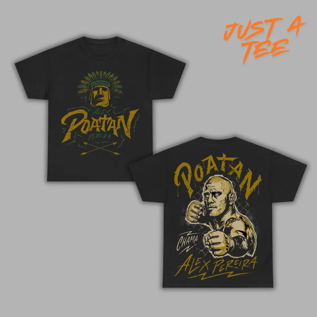 Alex "POATAN" Pereira T-Shirt, 100% Cotton, Boxing UFC Gym Shirt for Sports and Fashion Lovers