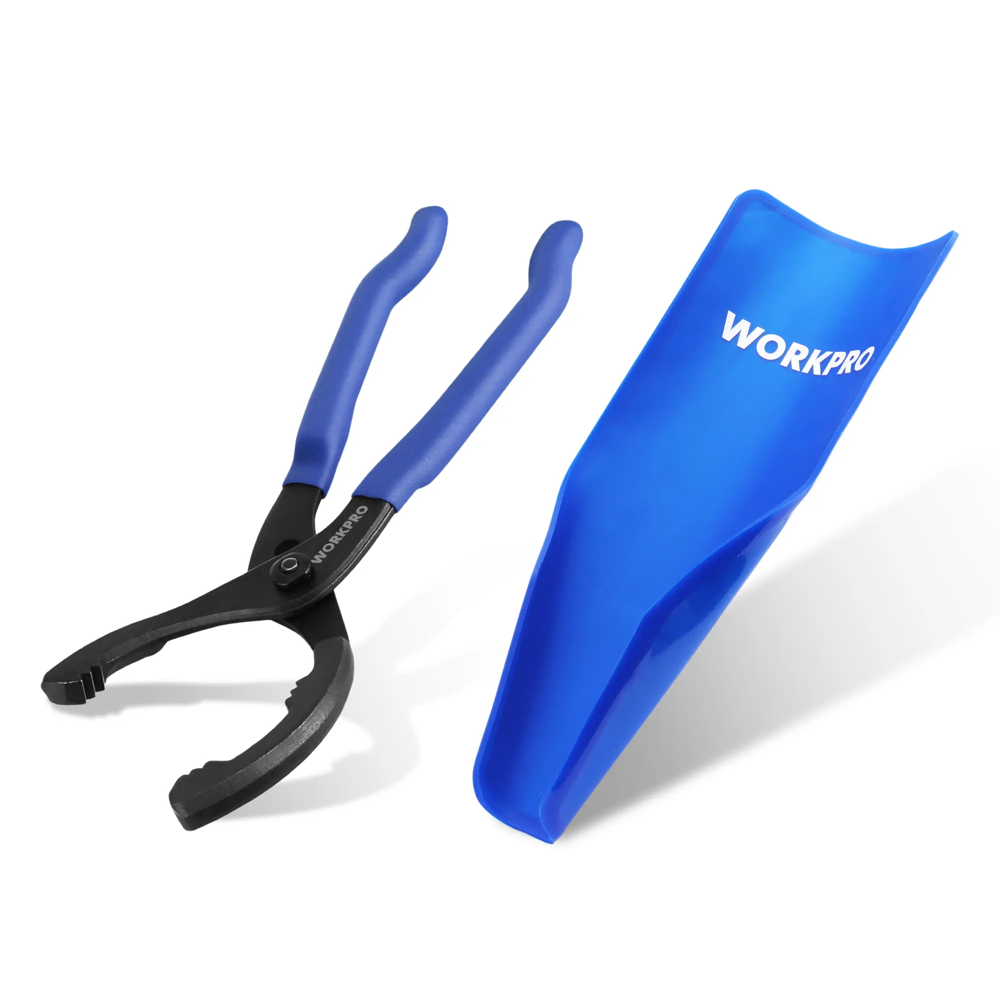 #summersale WORKPRO Flexible Oil Funnel, 12-inch Oil Filter Plier, for Quick and Clean Automotive Oil Change, Durable Silicone Funnel with Shape Retention, Adjustable Anti-Slip Oil Wrench for Effortless Use