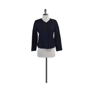 Lafayette 148 - Blue Zebra Print Silk Blend Jacket Sz 4