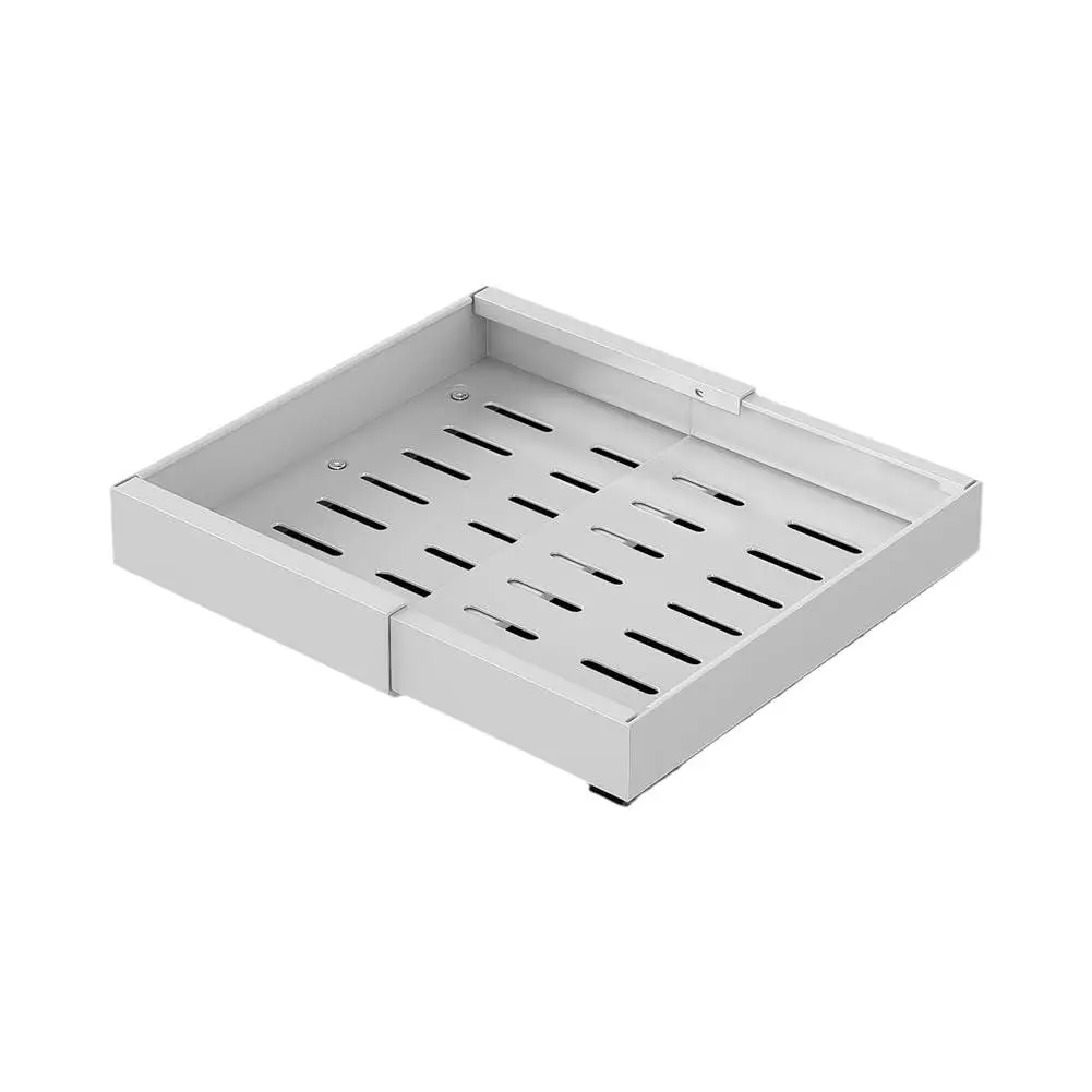 Telescopic Drawer Extendable Drawer Kitchen Cabinet Organizer with Adhesive Film, Kitchen Cabinet Organizer Drawers Storage Shelves for Kitchen Cabinets, Width Adjustable, 32-52 W x 42 D x 7.5 H cm