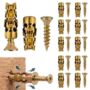 6×14mm Door Hinge Repair Screws – 30/60 Pack Thread Fixer & Short Wall Anchors for Cabinet, Tile, Stone, Partition Mounting – Stripped Screw Thread Repair