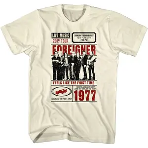 Vintage Foreigner Band Feels Like the First Time Graphic Rock Music T-shirt