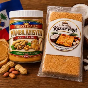 PrincessDa Haitian Cassava-Manba Bread (Cassav Peyi Okap) - Ambient Crunchy Fried Crisps, Keto-Friendly Snack with Canadian Ketchup, Cinnamon Honey, Tangy BBQ Flavors