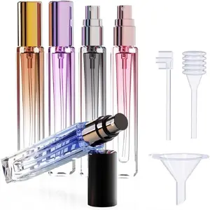 5PCS 10ml Glass Refillable Travel Perfume Atomizer Bottles,Mini Empty Cologne Spray Bottle,Pocket Size Sprayer Portable for Travel and Sample Container Toiletries Dispenser