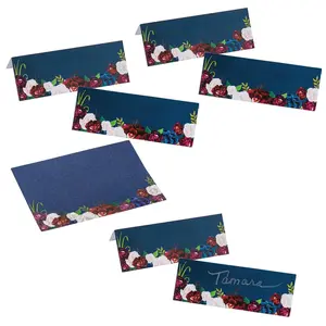 Mega Bulk 200 Pc. Navy Floral Place Cards