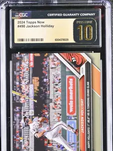 2024 Topps Now #498 RC Jackson Holliday CGC 10 Pristine Gold 6004378029 rookie rare 1st HR Grand Slam
