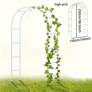 Metal Garden Arch, Climbing Plants, Wedding & Event Decoration, Garden Trellis for Climbing Plants, Assemble Freely, 2 Sizes, Black/White/Golden