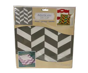 DecoArt Americana Decor Zig Zag Stencil ADS21 – 12" x 12" Reusable Craft Stencil