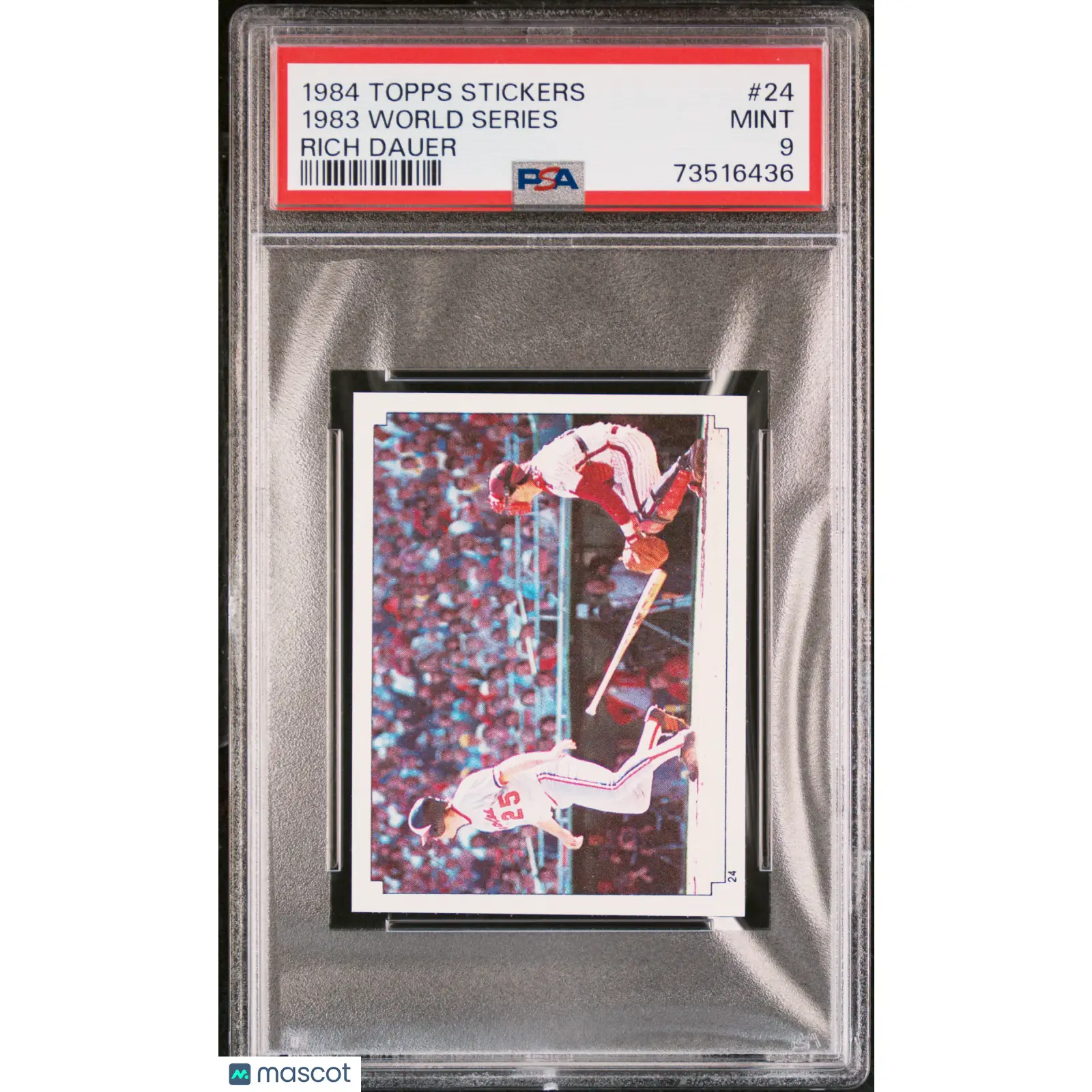1983 World Series PSA 1984 Topps Stickers Baseball #24 9 73516436