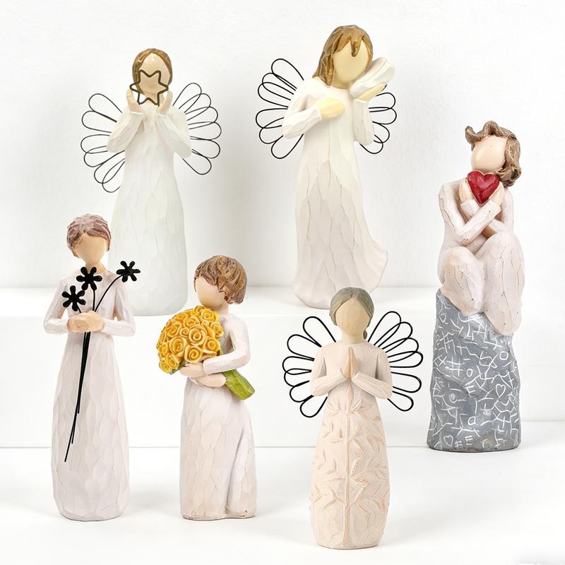 Adorable resin angel figurine - faceless design, a thoughtful gift ...