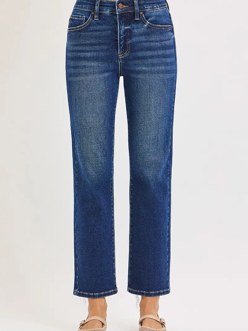 KIKI RISEN HW CROPPED STRAIGHT LEG JEAN