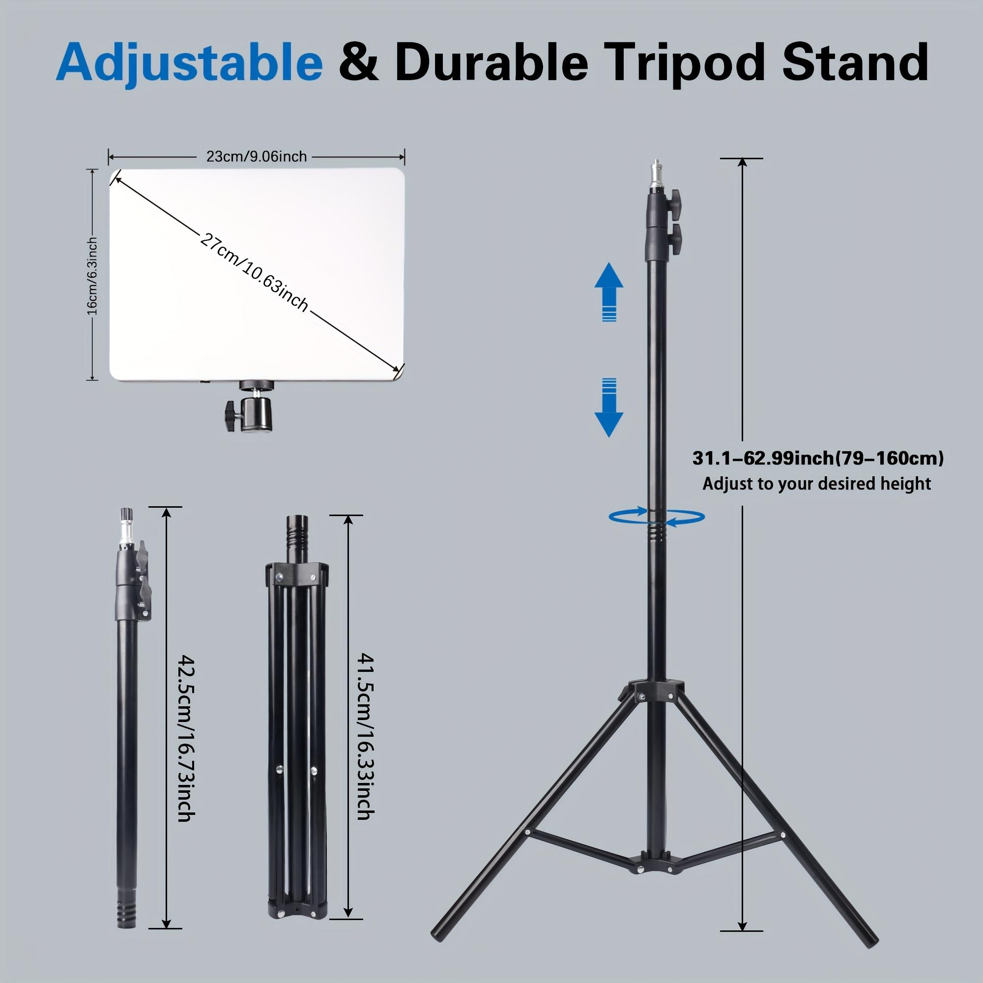 Square Selfie Fill Light Photography Set 10 Inch, Comes with 63 Inch Height Adjustable Tripod, 3 Color Temperatures and 10 Brightness Levels for Video Conference, Live Stream, Podcast #tiktokshopbacktoschool#sohochic
