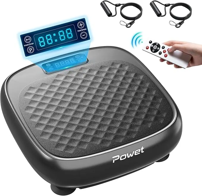 Vibration Plate Exercise Machine, 99 Speed Levels Mini Whole Body Workout Waver Vibration Plate - Black