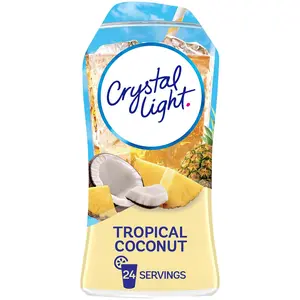 Crystal Light Liquid Tropical Coconut Naturally Flavored Drink Mix, 1.62 fl oz Bottle Beverage Sugar Fruit