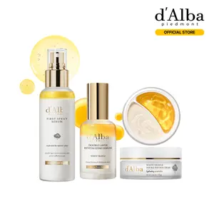 [OFFICIAL d'Alba] [Set] Ultimate 3 Step Glass Skin Full Skincare Set (Standard Size) l Hydrating & Long-Lasting Glow l Simplify Your Skincare with All-In-One Vitamin Routine l Spray Serum (3.38 fl oz) + Serum (1.69 fl oz) + Cream (2.46 oz)