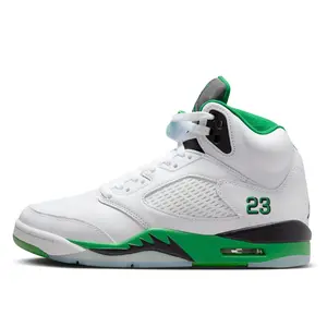 Women's Jordan 5 Retro White/Lucky Green-Black (DD9336 103)