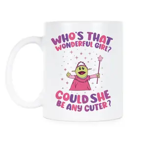 Nanalan Mona Character Coffee Mug 11oz & 15oz, Lovely Trendy Anime Style Daily Drinking Cup, Sweet Slogan Pattern Home Office Tea Cup, Warm Lovely Gift Choice For Girlfriend Wife Female Friends