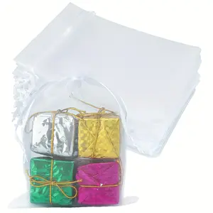 25pcs White Mesh Drawstring Bags, 5X7 Inches, Clear Net Bags for Wedding Gifts, Jewelry Packaging, Holiday Snacks, Cosmetics, Candies - Versatile Gift Bags with Ribbon (With String) - Suitable for Various Occasions - Perfect for Holidays