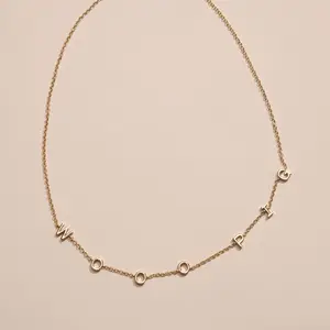 University of Arkansas "WOOO PIG" Initial Necklace