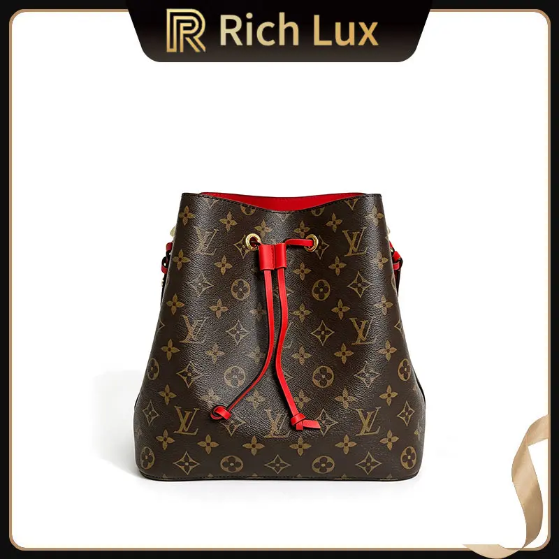 Pre-owned Louis Vuitton NéoNoé MM Bucket Bag, Classic Monogram Crossbody Shoulder Handbag (Pre Loved Luxury Luggage & Bags Category)