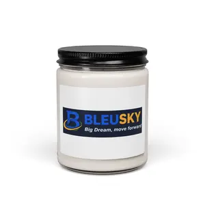 BleuSky Logo Candle 9oz Soy Jar | BleuSky branded scented candle