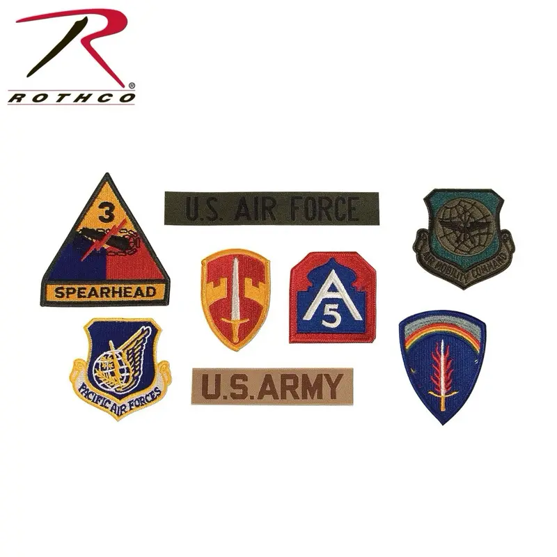 ROTHCO Embroidered G.I. Military Collectible Patches - US-Made Polyester-Cotton Thread, 50/100/500-Piece Packs, Assorted Designs for Military Collectors, 100 Pieces Per Pack