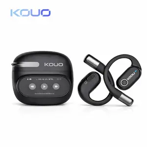 KOUO O1 Open-Ear Wireless Bluetooth 5.4 Headphones with LED HD Display High-Fidelity Sound IPX7 Waterproof for Office Sports Studying Audio Calls