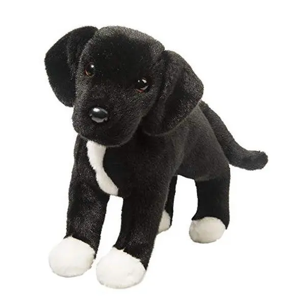 Douglas Cuddle Twister Black Lab/Pit Bull Mix 17" Plush Stuffed Animal Toy #2024