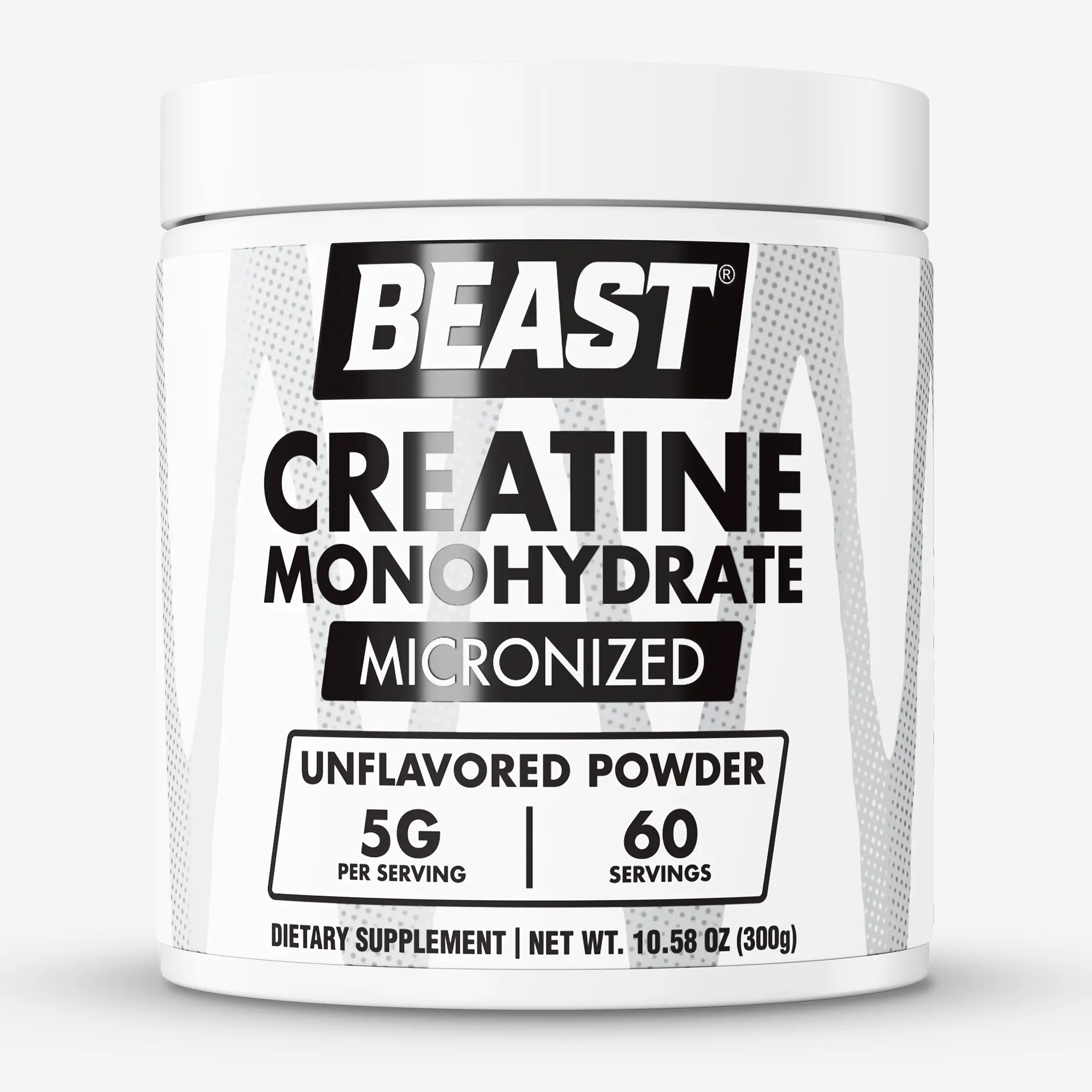 Creatine Monohydrate Powder (300g / 60 Servings) - BEAST