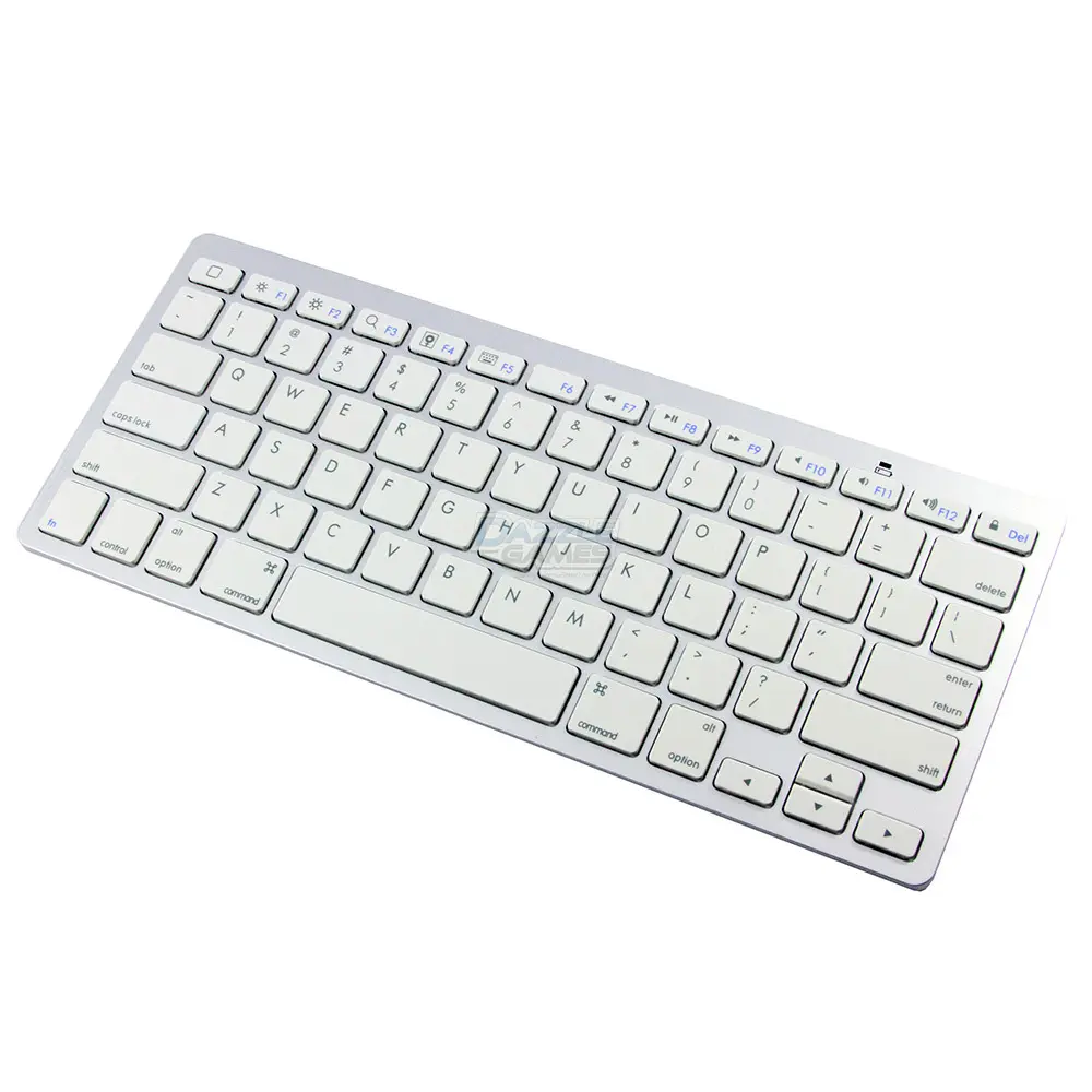 TekDeals Slim Bluetooth 3.0 Wireless Keyboard for iPad, Mac, PC, Android Tablets - Quiet Keys, 10m Wireless Range