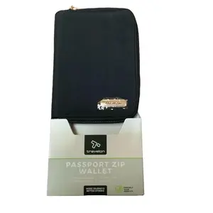 Travelon Passport Safety Zip Wallet New Black 43401-500 - Secure Zip Closure & Compact Design for Travelers