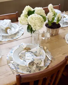 Garden Vine Delft Blue Placemats, Set of Four