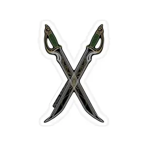 Sylvan Scimitars Transparent Outdoor Stickers, Die-Cut, 1pc