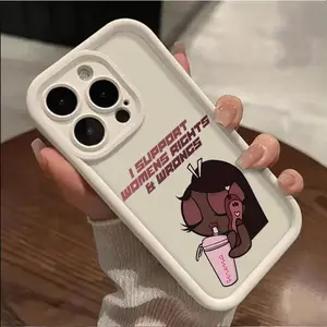 Sweet & Edgy Slogan Cartoon Phone Case for iPhone 17 AIR 17 PRO 16 PRO 15  PRO MAX  14 PLUS 13 PRO 12 11 PRO Shockproof Protective Cover Full Protection Anti-Drop