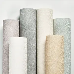 1 roll, 20.86*374 inches large-size non-adhesive decorative wallpaper, white silk embossed wallpaper, available in multiple colors, removable wallpaper for living room, kitchen, bedroom, dormitory, home decoration, autumn aesthetic wall decoration