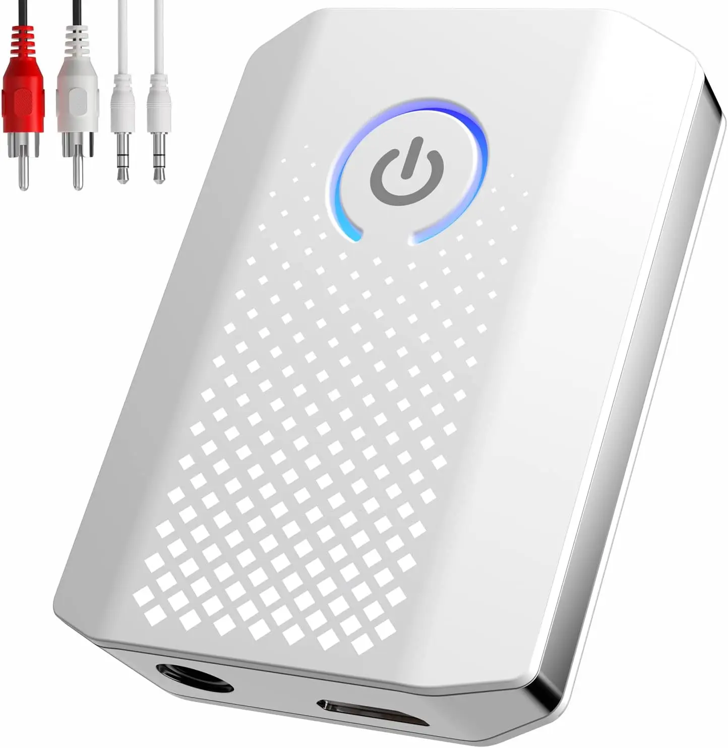 Bluetooth Transmitter Receiver for TV & PC, Bluetooth 5.2 Long Range Audio Transceiver for Home Stereo, Airplane, Dual Link, RCA Cable, aptX Low Latency