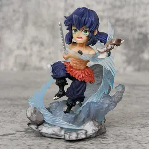 Anime Demon Slayer Hashibira Inosuke Combat form Figure PVC Model statue Toys doll Desk Decor Collectible Gifts boxed