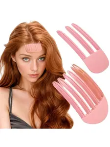 2 Piece Set Hair Root Volume Clips, Create Full Bangs Naturally, Travel Essential Styling Tool, Seamless Design for Beauty Care, Volumizing Effect