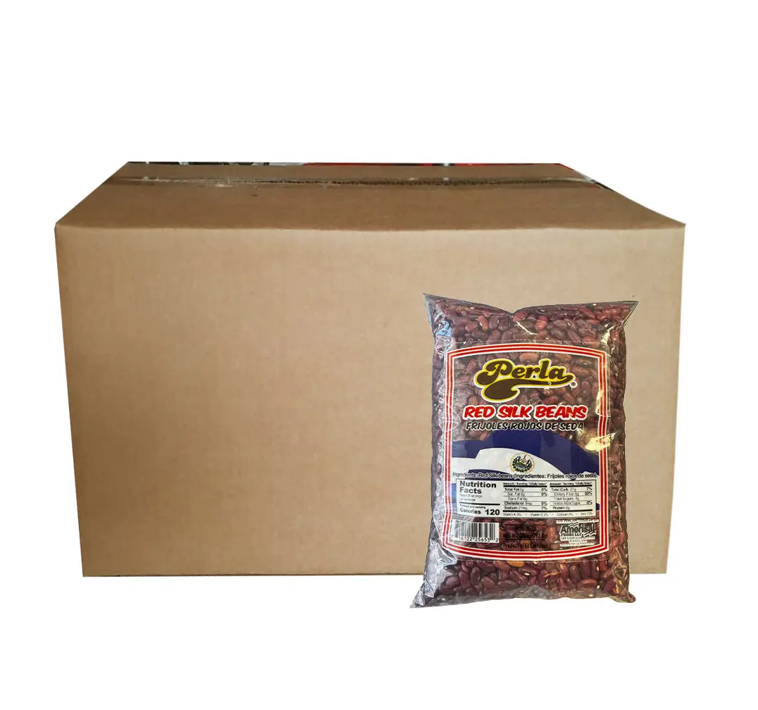 Perla Natural Red Silk Beans (Frijoles Rojos de Seda), Packaged Pantry Food, Box of 12