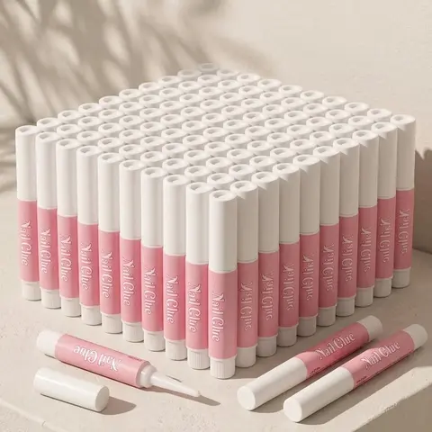 50PCS Manicure Nail Art Super Strong Adhesive, Long-Lasting Professional Glue for Acrylic & Press-On False Nail Tips, 2g/0.07oz Each, Multiple Packs Option