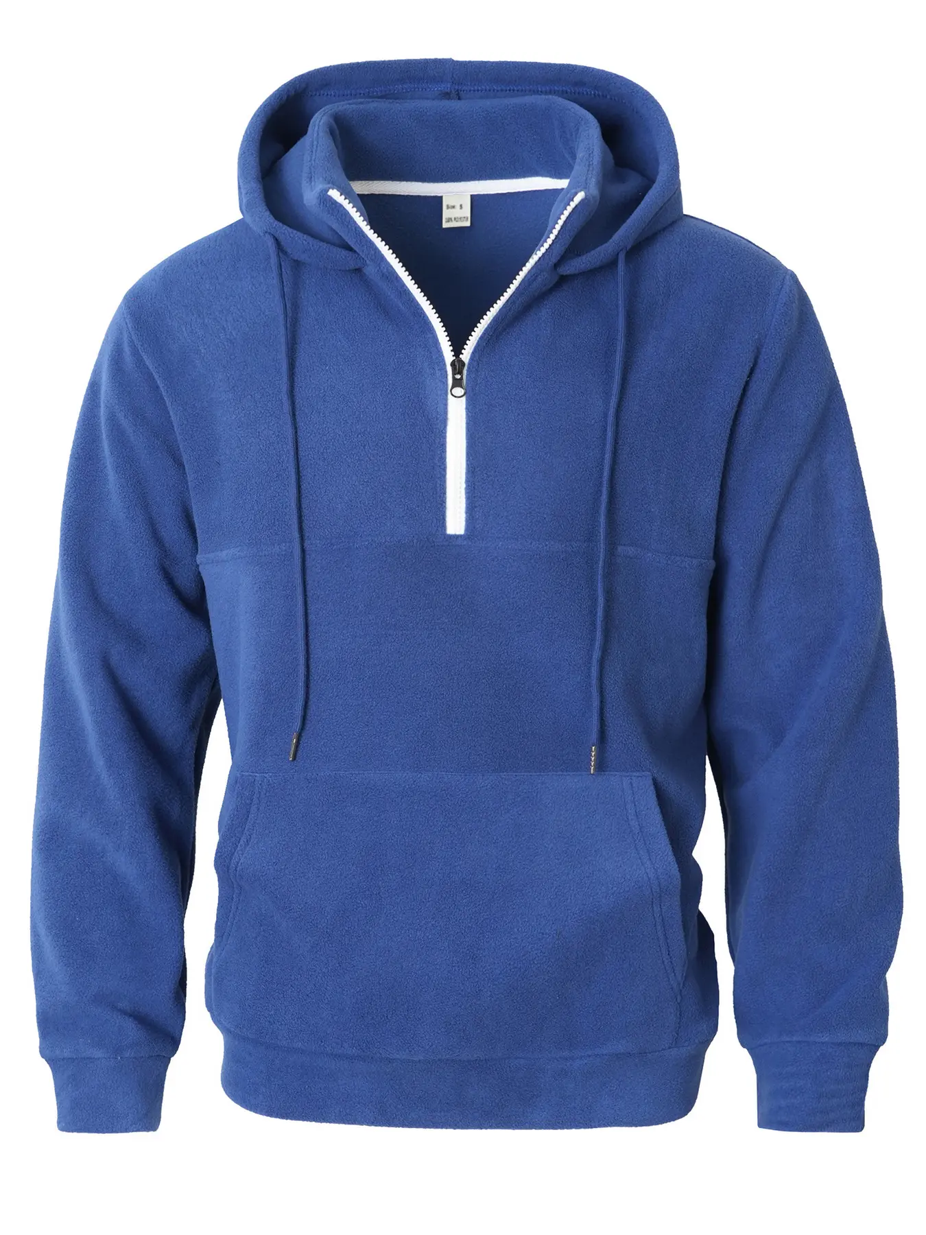 Men's Fall Winter Outfits Soft Polar Fleece Hooded Sweatshirt for Daliy Wear, Old Money Style Kangaroo Pocket, Half Zip Drawstring, Long Sleeve, Casual Sporty Style，Essential for Man's Wardrobe.