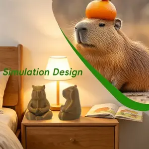 Buddhist Capybara Figurine, Office Desk Decor, Healing Gift for Friends, Cute and Relaxing Ornament, Perfect for Home and Workspace