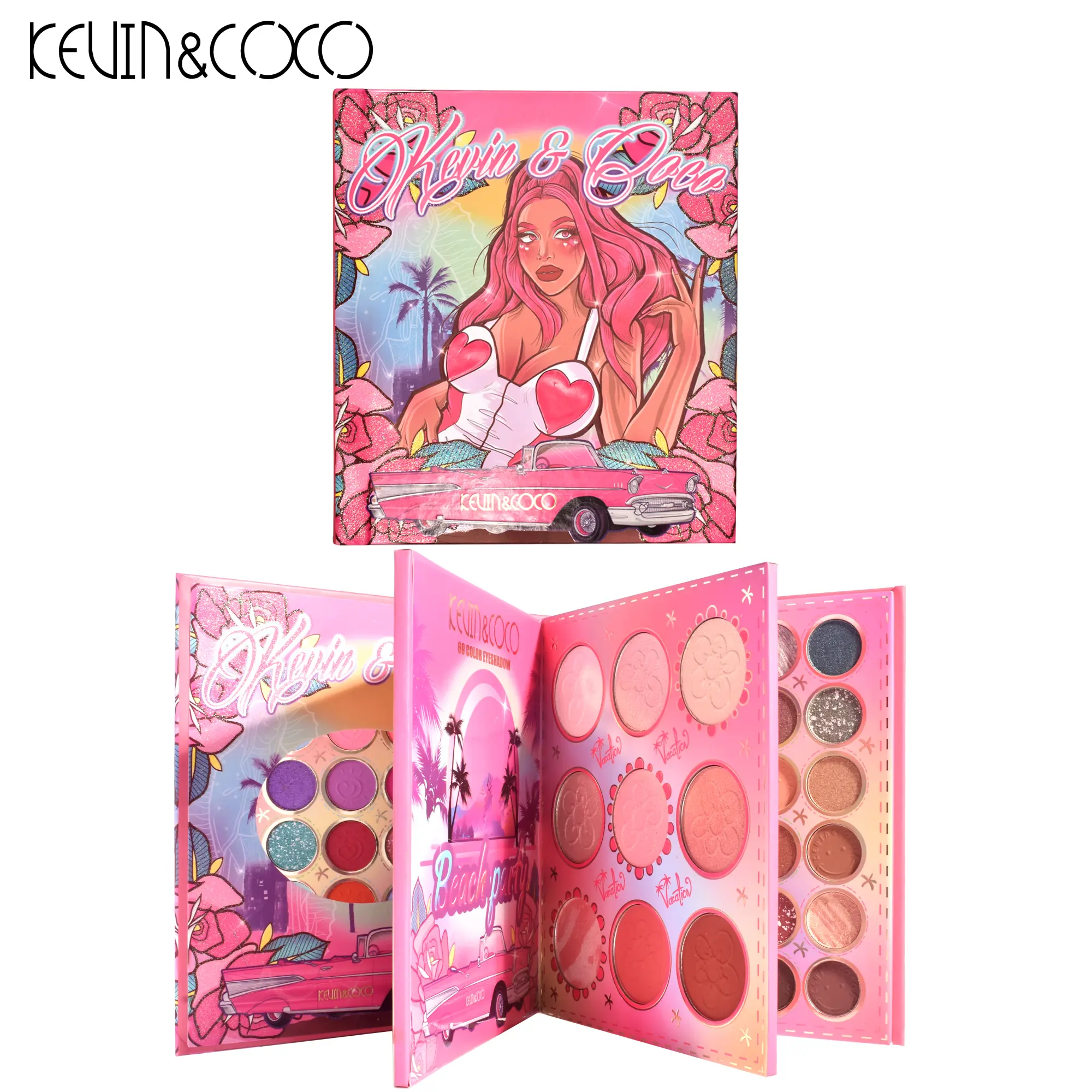 Kevin&Coco Spice Girl Makeup Palette Book - 69-Color Eyeshadow Cosmetic