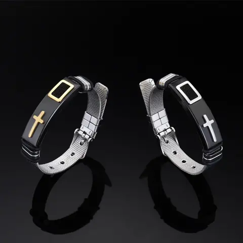Unisex Crisscross Adjustable Stainless Steel Mesh Bracelet - 1.5 cm Width, 22 cm Length, Non-Tarnish Jewelry, Casual Adult Accessories