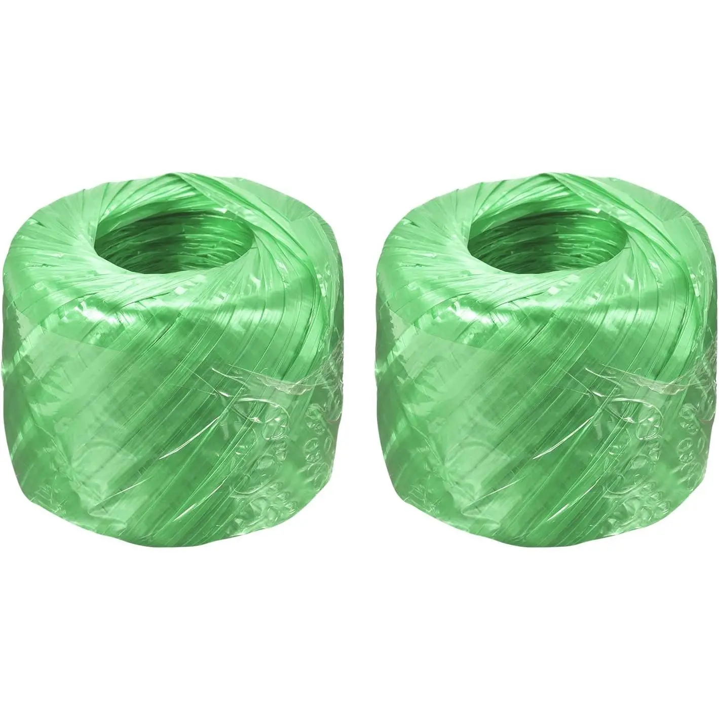 Green Polyester-Nylon Plastic Rope Twine (Pack of 2, 300m Total Length) for Household Bundling, Packing, Gardening Home Supplies